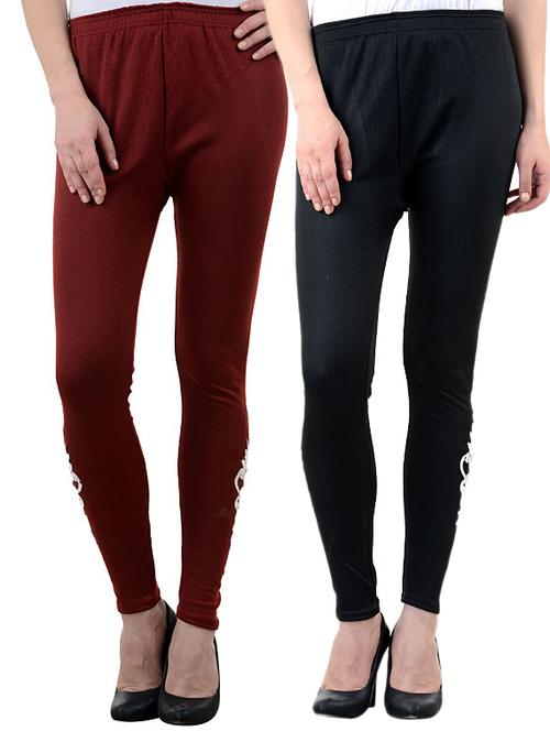 multi colored woolen legging set - 11602490 - Very Small Image - 1