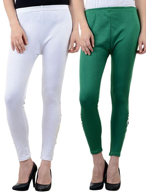 multi colored woolen legging set - 11602499 - Very Small Image - 1