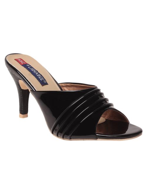 black faux leather sandal - 11605129 - Very Small Image - 1