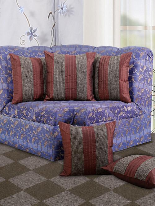 set of 5 stripe cushion cover - 11605438 - Very Small Image - 1