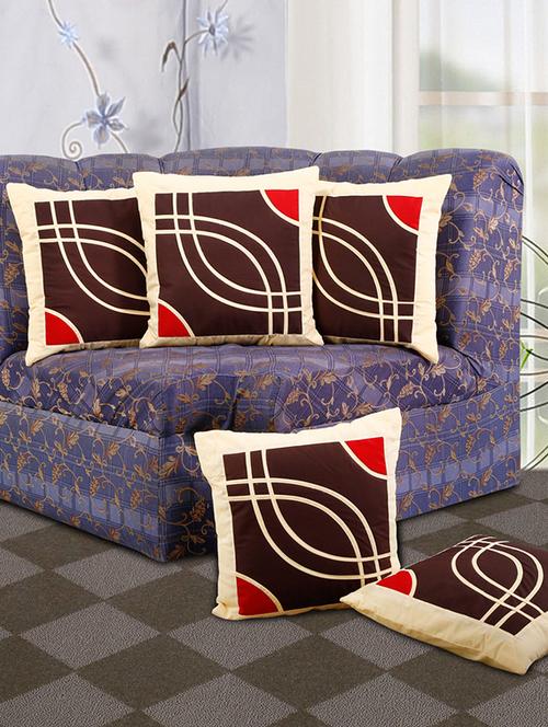 set of 5 circular cushion cover - 11605441 - Very Small Image - 1