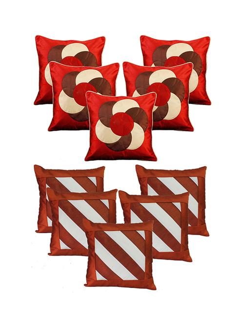 set of 10 rust emboridery cushion cover - 11605513 - Very Small Image - 1