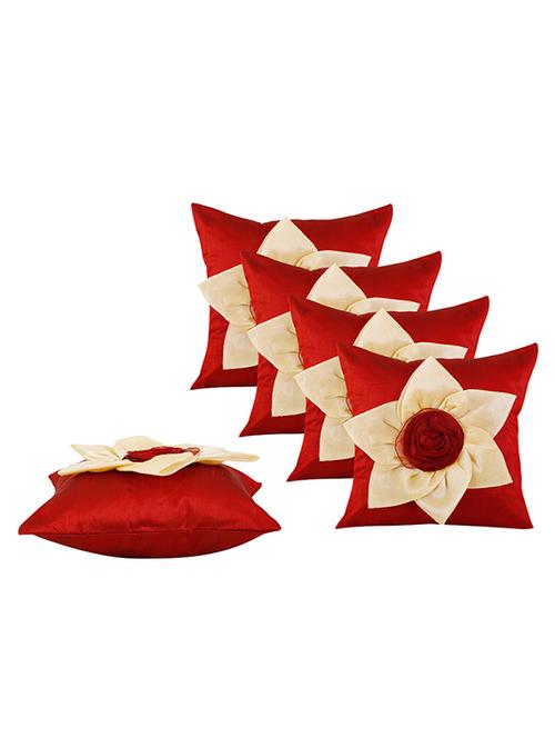 set of 5 double floral cushion cover - 11606104 - Very Small Image - 1
