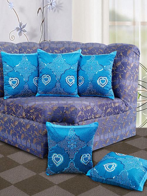 set of 5 heart squence cushion cover - 11607921 - Very Small Image - 1