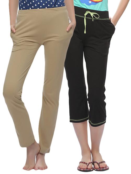 set of 2 multicolored cotton pajama and capri - 11608644 - Very Small Image - 1