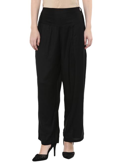 black viscose palazzos - 11609792 - Very Small Image - 1
