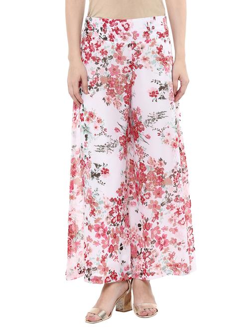 multi colored georgette palazzos - 11609803 - Very Small Image - 1