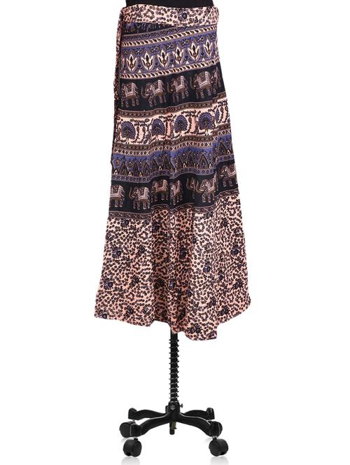 jaipuri printed long wrap skirt - 1161039 - Very Small Image - 1