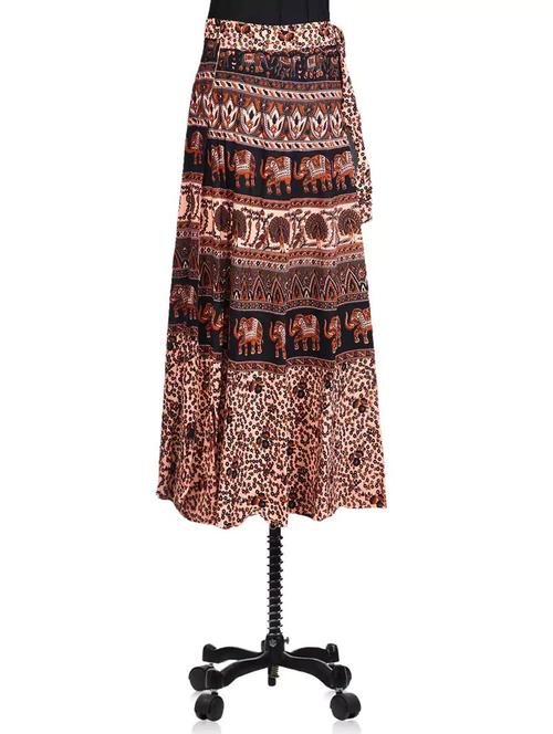 jaipuri printed flared skirt - 1161040 - Very Small Image - 1