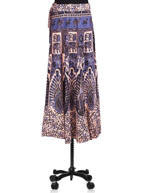 jaipuri printed long wrap skirt - 1161044 - Very Small Image - 1