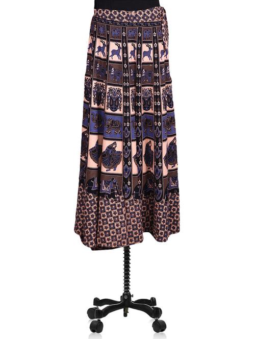 jaipuri printed long wrap skirt - 1161049 - Very Small Image - 1