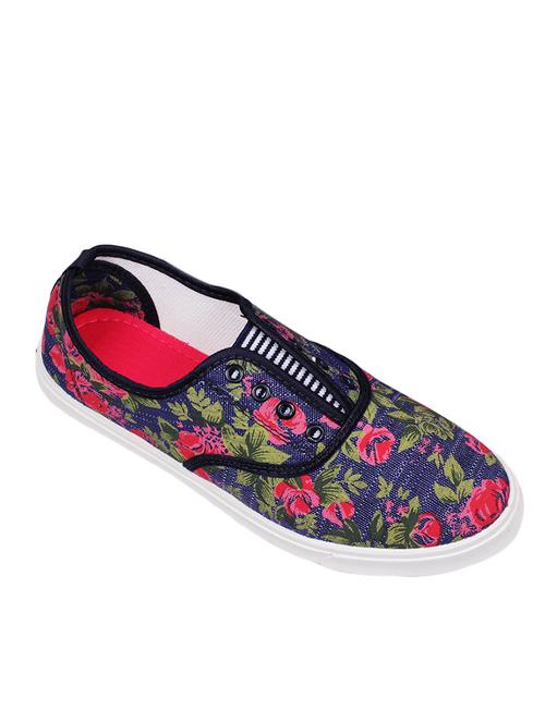 blue canvas lace up sneaker - 11615145 - Very Small Image - 1