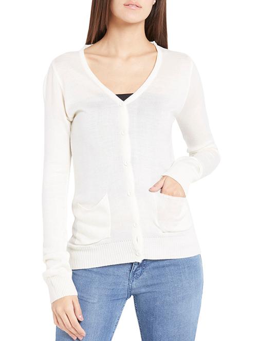 white acrylic cardigan - 11624809 - Very Small Image - 1
