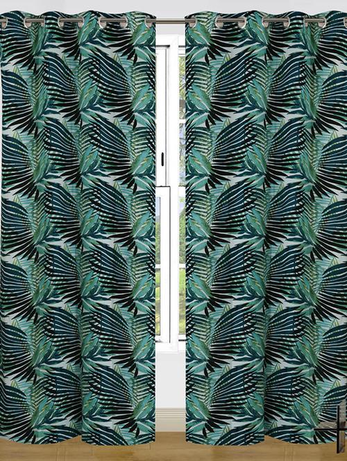 set of 2 cotton go green curtain - 11625321 - Very Small Image - 1