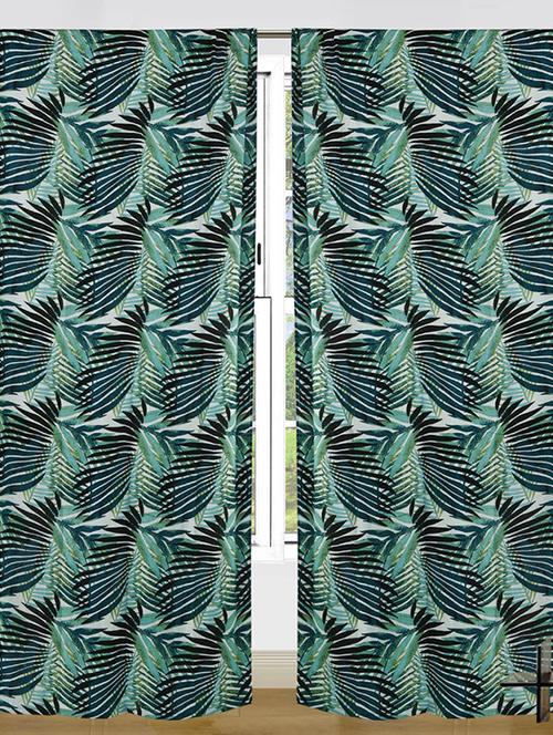 set of 2 cotton go green curtain - 11625322 - Very Small Image - 1