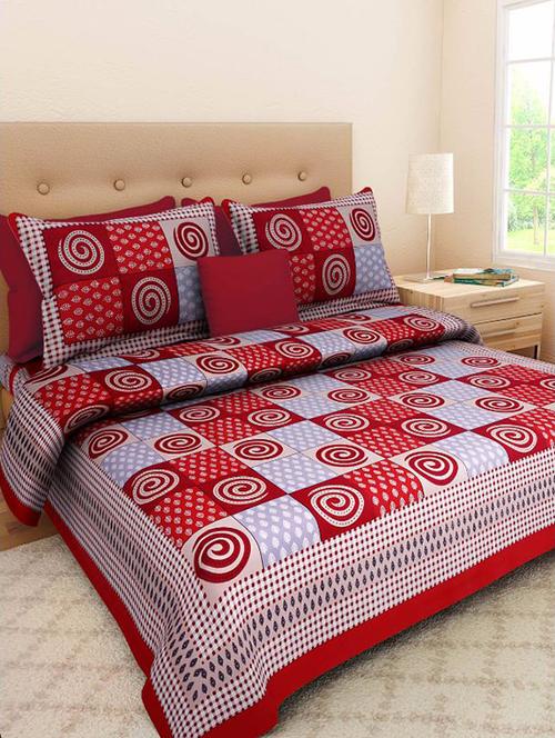 divy fusion fashion multicolored rajasthani printed double bedsheet with 2 matching pillow cover - 11630541 - Very Small Image - 1