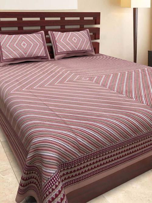 divy fusion fashion multicolored rajasthani printed double bedsheet with 2 matching pillow cover - 11630563 - Very Small Image - 1
