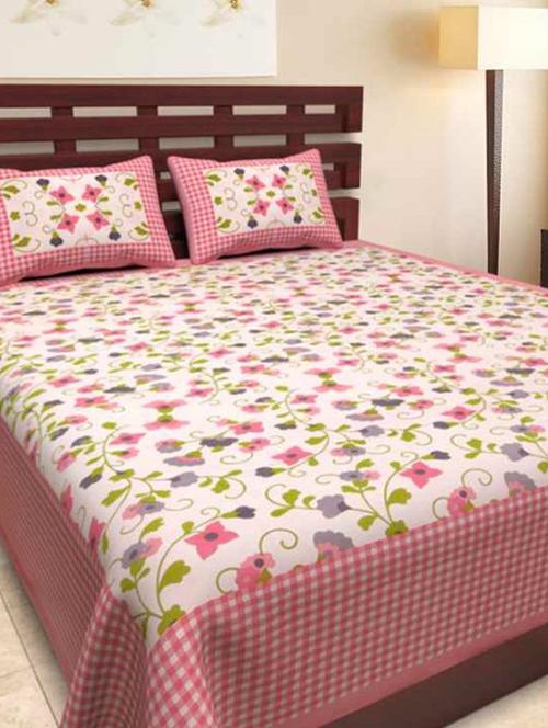 divy fusion fashion multicolored rajasthani printed double bedsheet with 2 matching pillow cover - 11630587 - Very Small Image - 1