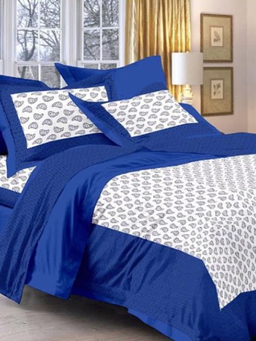 divy fusion fashion multicolored rajasthani printed double bedsheet with 2 matching pillow cover - 11630609 - Very Small Image - 1