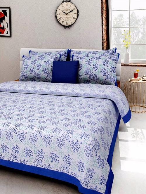 divy fusion fashion multicolored rajasthani printed double bedsheet with 2 matching pillow cover - 11630639 - Very Small Image - 1