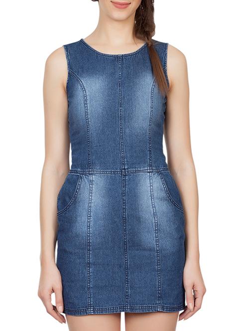 light blue denim bodycon dress - 11631980 - Very Small Image - 1