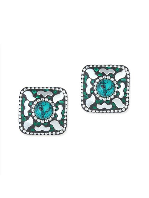 multi colored brass studs earrings - 11632135 - Very Small Image - 1