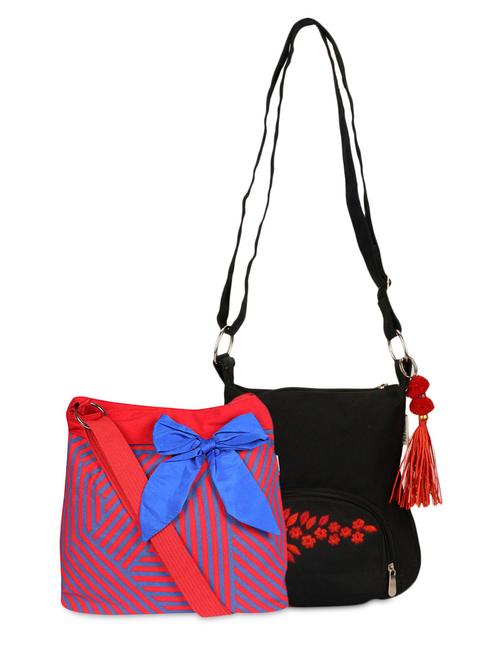 set of multicoloured bag and black sling bag - 1163722 - Very Small Image - 1