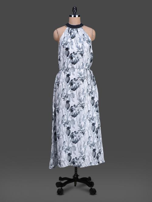 monochrome printed silk maxi dress - 1164532 - Very Small Image - 1