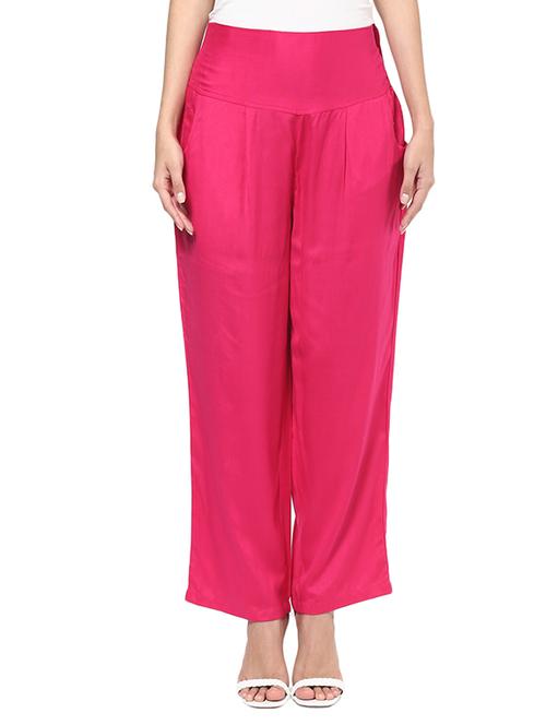 pink rayon palazzos - 11647465 - Very Small Image - 1