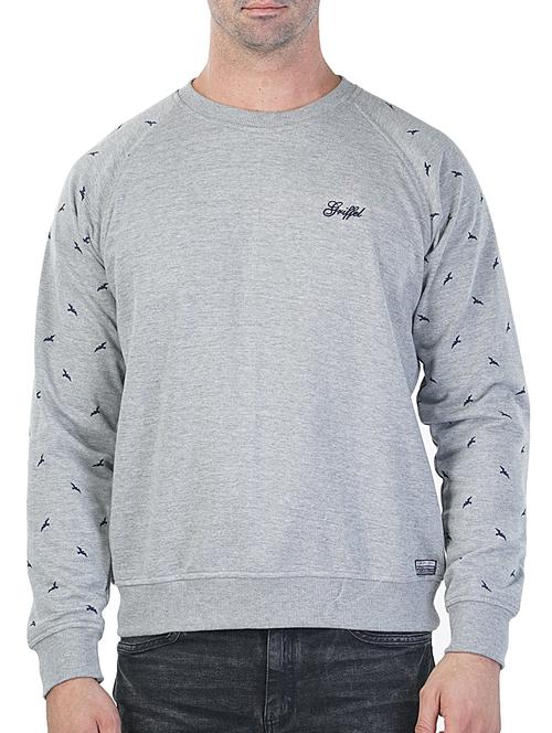 grey printed cotton sweatshirt - 11654526 - Very Small Image - 1
