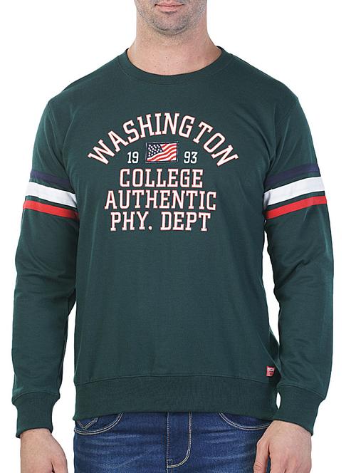 green printed cotton sweatshirt - 11654936 - Very Small Image - 1