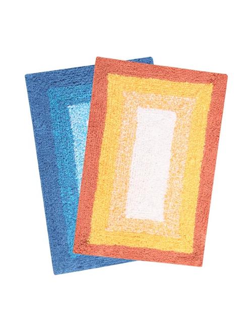 saral home soft cotton anti slip bathmat set of 2 pcs -40x60 cm - 11655614 - Very Small Image - 1