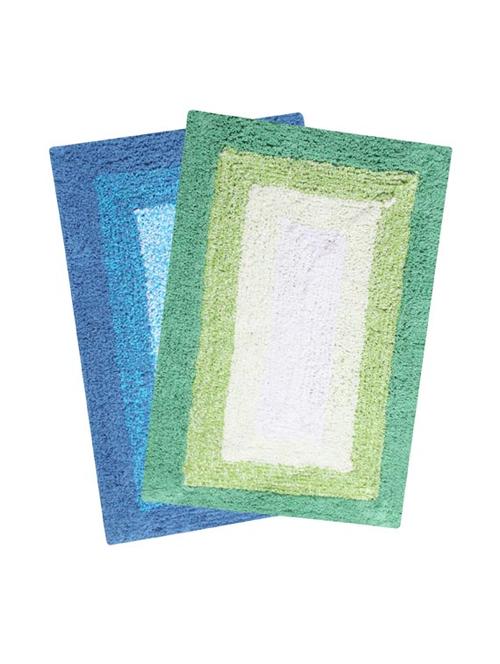 saral home soft cotton anti slip bathmat set of 2 pcs -40x60 cm - 11655615 - Very Small Image - 1