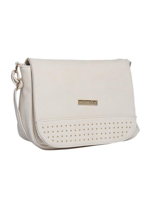 solid white leatherette sling bag - 11656592 - Very Small Image - 1