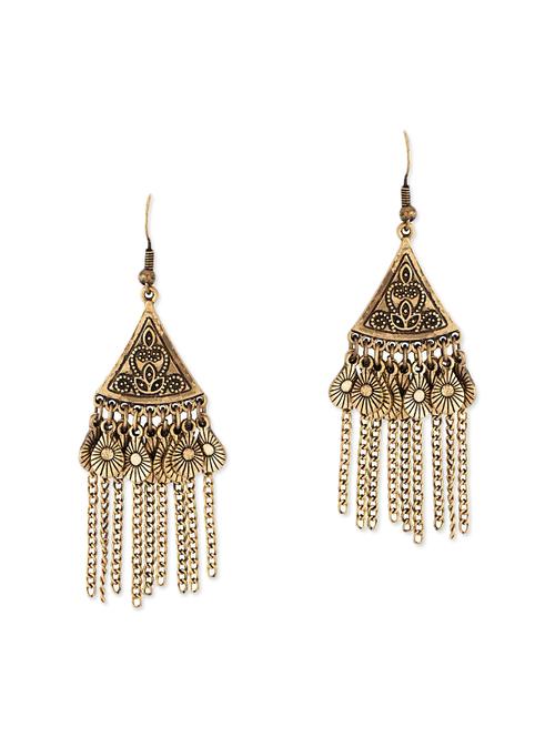 gold metal chandellier(set of 2) earrings - 11657423 - Very Small Image - 1
