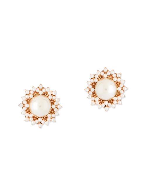 gold metal studs earring - 11657445 - Very Small Image - 1