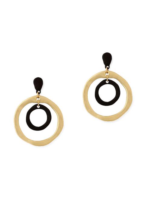 gold metal hoop earring - 11657607 - Very Small Image - 1
