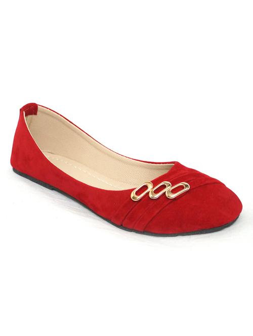 red suede ballerina - 11657791 - Very Small Image - 1