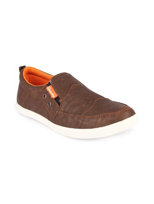 brown leatherette casual slip on - 11658254 - Very Small Image - 1