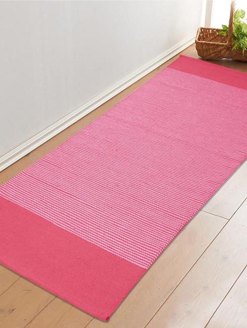 saral home premium quality cotton handloom made yoga/exercise rugs -70x170 cm - 11665477 - Very Small Image - 1