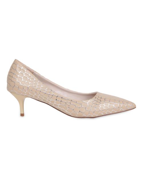 beige snake printed leatherette pumps - 1166711 - Very Small Image - 1