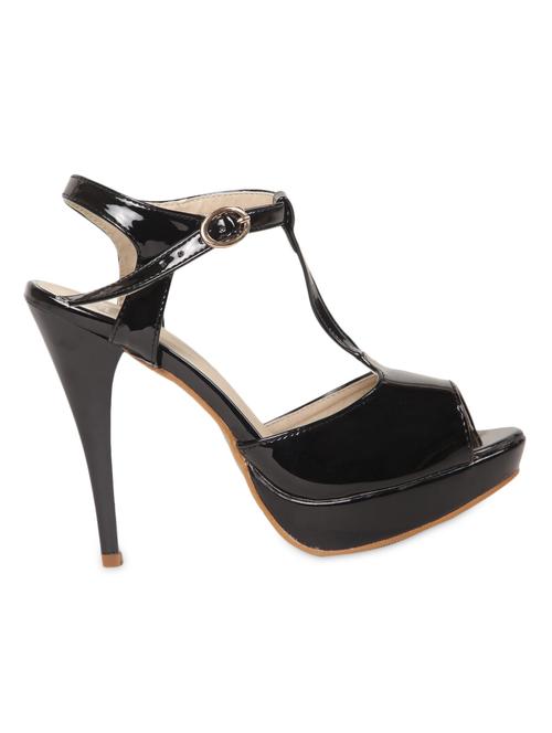 black leatherette sandals - 1166733 - Very Small Image - 1
