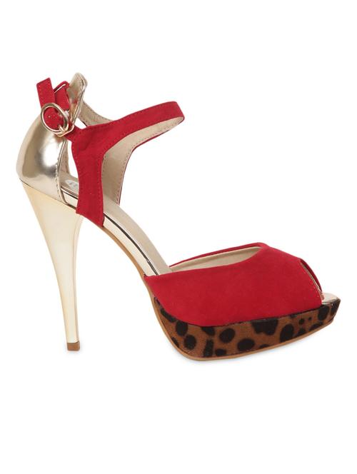 red leatherette sandal - 1166757 - Very Small Image - 1