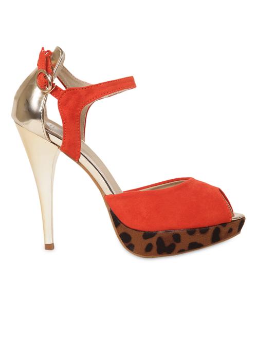 orange suede buckled stilettos - 1166759 - Very Small Image - 1