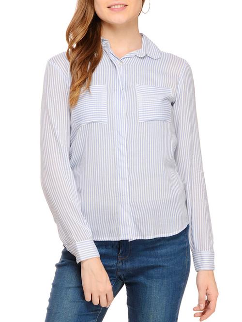 pocket patch striped shirt - 11667989 - Very Small Image - 1
