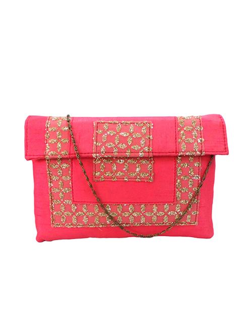 pink patchwork silk clutch - 11669293 - Very Small Image - 1