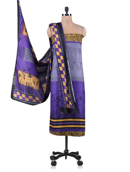 printed unstitched cotton salwar suit piece - 1167077 - Very Small Image - 1