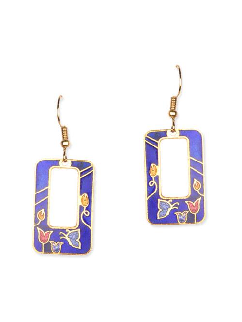 blue meenakari drop earrings - 11675848 - Very Small Image - 1