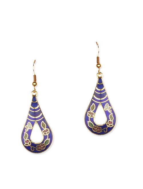 blue meenakari earrings - 11675867 - Very Small Image - 1