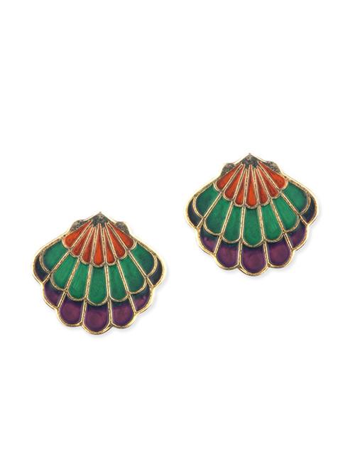 multicolored meenakari studs earrings - 11675891 - Very Small Image - 1
